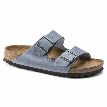 Arizona Birkenstock Soft Footbed Oiled Kozene Damske Modre | SK 31ILH